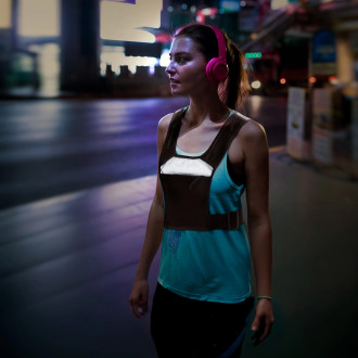 Wozinsky WKDB1 Reflective Running Vest - Black