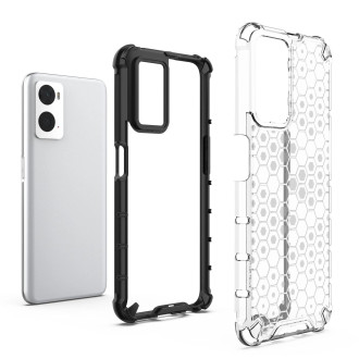 Honeycomb case armored cover with gel frame Oppo A76 / Oppo A36 / Realme 9i transparent