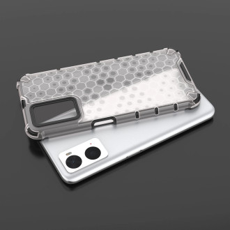 Honeycomb case armored cover with gel frame Oppo A76 / Oppo A36 / Realme 9i transparent