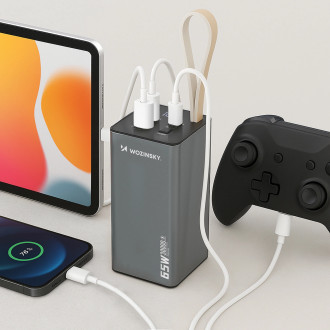 Powerbank Wozinsky K65+ 65W 30000mAh 2x USB-C, 1x USB-A 65W - black