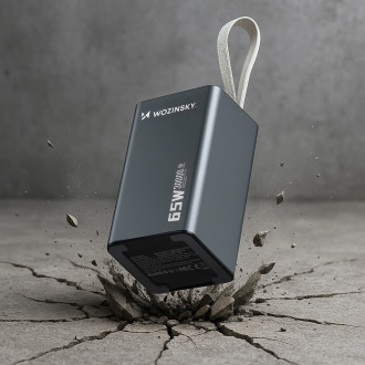 Powerbank Wozinsky K65+ 65W 30000mAh 2x USB-C, 1x USB-A 65W - black