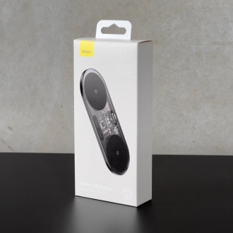 [RETURNED ITEM] Baseus Digital LED Display dual wireless charger with digital display 20W black (WXSX010101)