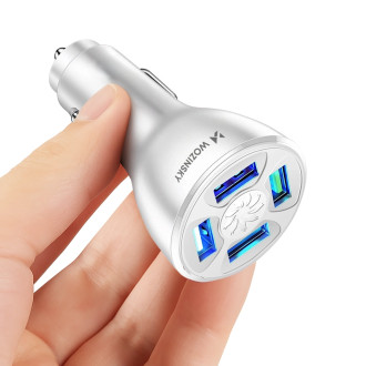 Wozinsky WCCAW 50W 4x USB-A QC nabíječka do auta - bílá