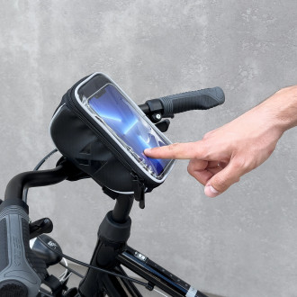 Wozinsky Bike Handlebar Bag Bike Phone Case for 6.5 inch 0.9l Black (WBB4BK)