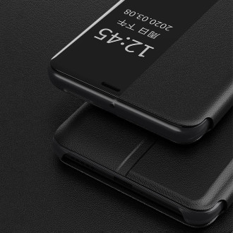 Eco Leather View Case elegant bookcase type case with kickstand for Huawei P40 Pro green