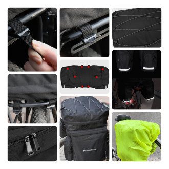 Wozinsky spacious bike bag 60 l for the trunk (rain cover included) black (WBB13BK)