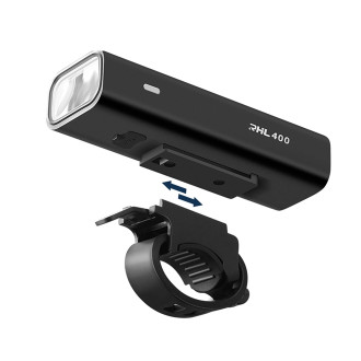 Rockbros 24310006001 front bicycle light 400 lm + micro USB cable - USB-A - black