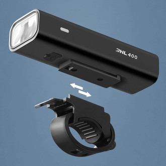 Rockbros 24310006001 front bicycle light 400 lm + micro USB cable - USB-A - black