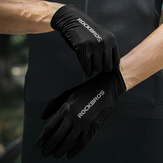 Rockbros cycling gloves spring/summer/autumn, full, size: L - black