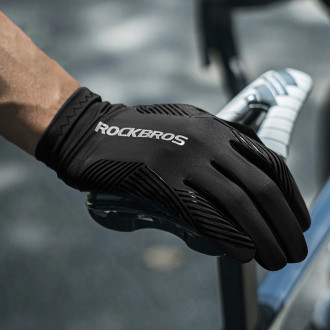 Rockbros cycling gloves spring/summer/autumn, full, size: L - black