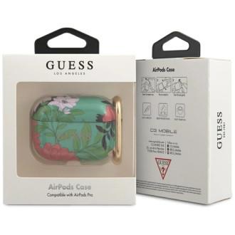Guess GUACAPTPUBKFL01 kryt AirPods Pro zelený/zelený N.1 Flower Collection