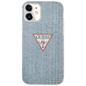 Guess GUHCP12SPCUJULLB iPhone 12 mini 5,4&quot; modré/světle modré pevné pouzdro Jeans Collection
