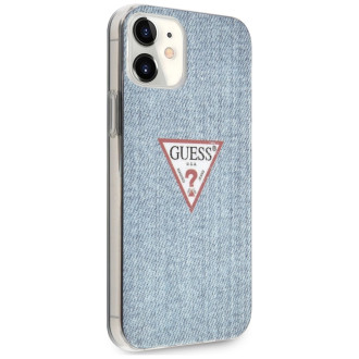 Guess GUHCP12SPCUJULLB iPhone 12 mini 5,4&quot; modré/světle modré pevné pouzdro Jeans Collection