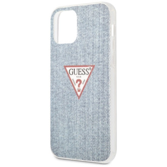 Guess GUHCP12SPCUJULLB iPhone 12 mini 5,4&quot; modré/světle modré pevné pouzdro Jeans Collection