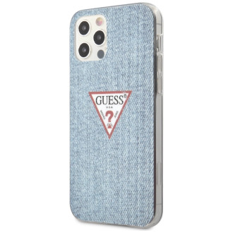 Guess GUHCP12LPCUJULLB iPhone 12 Pro Max 6,7&quot; modré/světle modré pevné pouzdro Jeans Collection