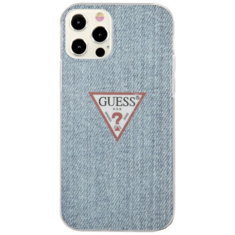 Guess GUHCP12LPCUJULLB iPhone 12 Pro Max 6,7&quot; modré/světle modré pevné pouzdro Jeans Collection