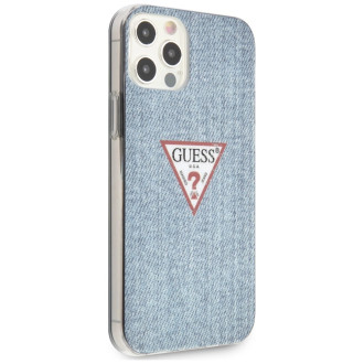 Guess GUHCP12LPCUJULLB iPhone 12 Pro Max 6,7&quot; modré/světle modré pevné pouzdro Jeans Collection