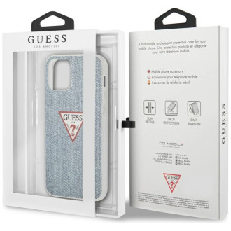 Guess GUHCP12LPCUJULLB iPhone 12 Pro Max 6,7&quot; modré/světle modré pevné pouzdro Jeans Collection
