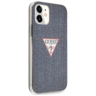 Guess GUHCP12SPCUJULDB iPhone 12 mini 5,4&quot; tmavě modré pevné pouzdro Jeans Collection