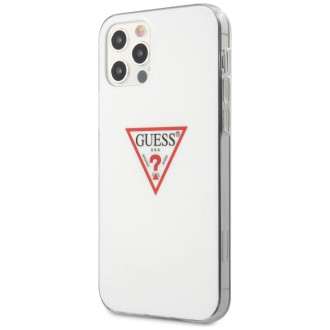 Guess GUHCP12MPCUCTLWH iPhone 12/12 Pro 6,1&quot; bílý/bílý pevný obal Triangle Collection
