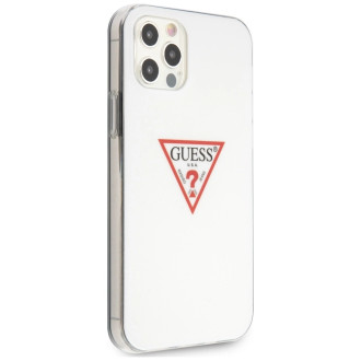 Guess GUHCP12MPCUCTLWH iPhone 12/12 Pro 6,1&quot; bílý/bílý pevný obal Triangle Collection