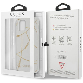 Guess GUHCP12SPCUCHWH iPhone 12 mini 5,4&quot; bílý/bílý pevný obal Gold Chain Collection