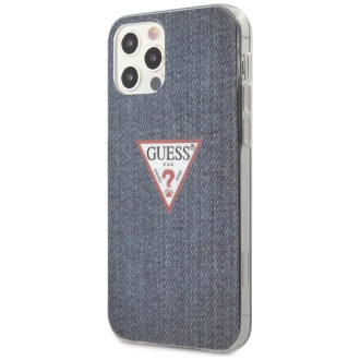 Guess GUHCP12LPCUJULDB iPhone 12 Pro Max 6,7&quot; tmavě modré pevné pouzdro Jeans Collection