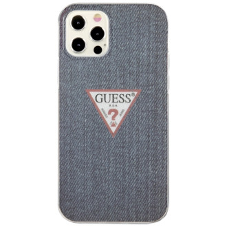 Guess GUHCP12LPCUJULDB iPhone 12 Pro Max 6,7&quot; tmavě modré pevné pouzdro Jeans Collection