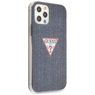 Guess GUHCP12LPCUJULDB iPhone 12 Pro Max 6,7&quot; tmavě modré pevné pouzdro Jeans Collection