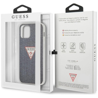 Guess GUHCP12LPCUJULDB iPhone 12 Pro Max 6,7&quot; tmavě modré pevné pouzdro Jeans Collection
