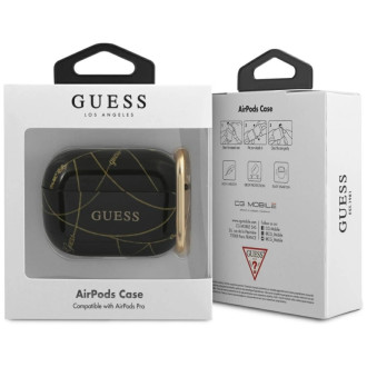 Guess GUACAPTPUCHBK kryt AirPods Pro black/black Gold Chain Collection