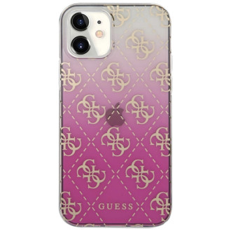 Guess GUHCP12SPCU4GGPI iPhone 12 mini 5,4&quot; růžový/růžový pevný obal 4G Gradient