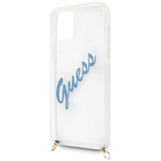 Guess GUHCP12LCRTVSBL iPhone 12 Pro Max 6,7&quot; modro/modré pevné pouzdro Script Vintage