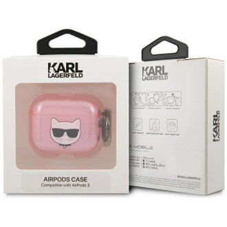 Karl Lagerfeld KLA3UCHGP AirPods 3 cover różowy/pink Glitter Choupette