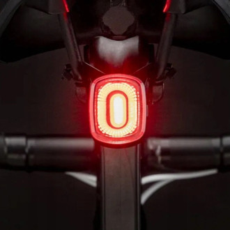 Rockbros Q2S LED rear bicycle light with intelligent stop system + USB-C - USB-A cable - black