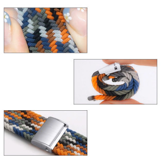 Braided Fabric Strap Bracelet Strap Fabric Band for Apple Watch 42 / 44 / 45 / 49 mm - Multicolor