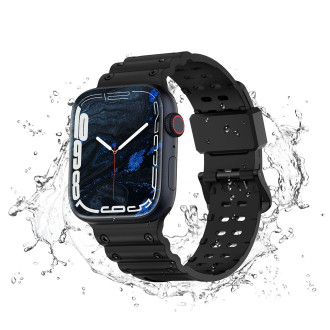 Strap Triple Protection for Apple Watch 42 / 44 / 45 / 49 mm band bracelet - black