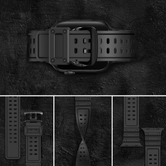 Strap Triple Protection for Apple Watch 42 / 44 / 45 / 49 mm band bracelet - black