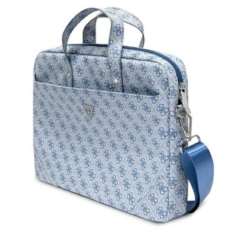Guess Saffiano 4G Triangle Logo bag for a 16&#39;&#39; laptop - blue