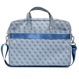 Guess Saffiano 4G Triangle Logo bag for a 16&#39;&#39; laptop - blue