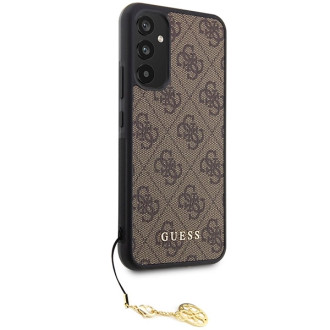 Guess GUHCSA34GF4GBR A34 5G A346 hnědé/hnědé pevné pouzdro 4G Charms Collection
