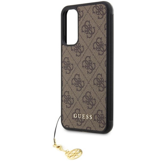 Guess GUHCSA34GF4GBR A34 5G A346 hnědé/hnědé pevné pouzdro 4G Charms Collection