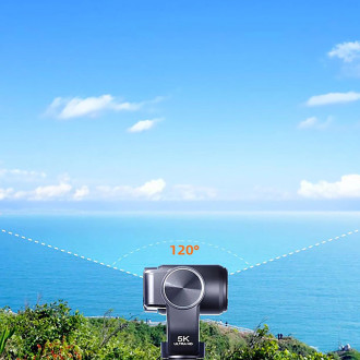 Ordro Pocket M5 3-Axis Gimbal Camera, 5K, for Vlogging and YouTube – Black