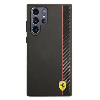Ferrari FESAXHCS22LBK S22 Ultra S908 czarny/black hardcase On Track Carbon Stripe