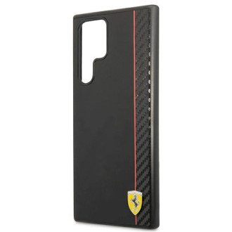 Ferrari FESAXHCS22LBK S22 Ultra S908 czarny/black hardcase On Track Carbon Stripe