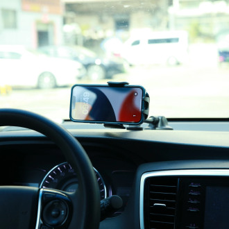 Joyroom car phone holder with flexible arm for dashboard windshield black (JR-ZS259)