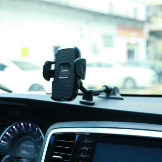 Joyroom car phone holder with flexible arm for dashboard windshield black (JR-ZS259)