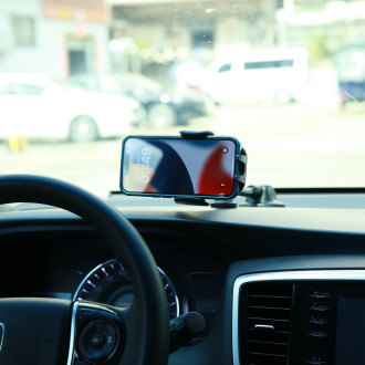 Joyroom car phone holder with flexible arm for dashboard windshield black (JR-ZS259)
