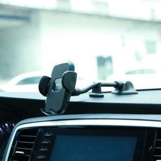 Joyroom car phone holder with flexible arm for dashboard windshield black (JR-ZS259)