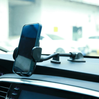 Joyroom car phone holder with flexible arm for dashboard windshield black (JR-ZS259)